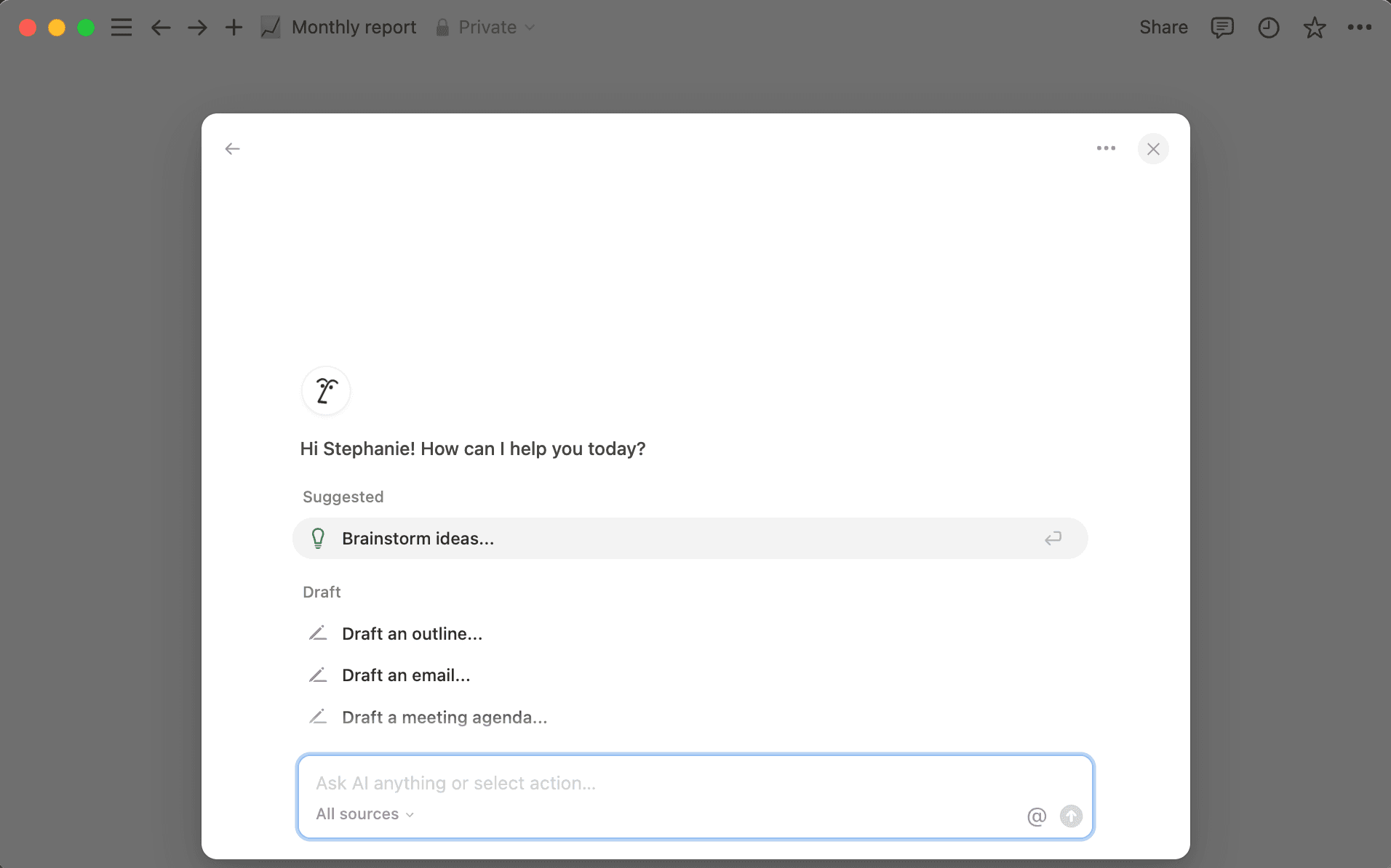 Open Notion AI instantly with keyboard shortcuts: Shift+Cmd+J (Mac) or Shift+Ctrl+J (Windows)