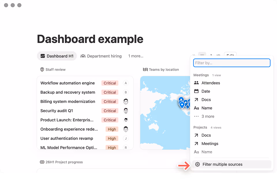 hc : global filters dashboard view