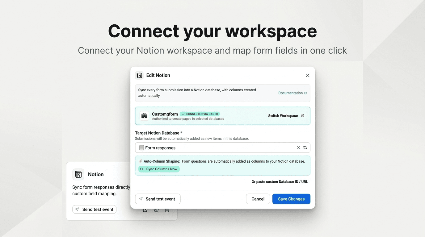 Connect Google Forms to Notion