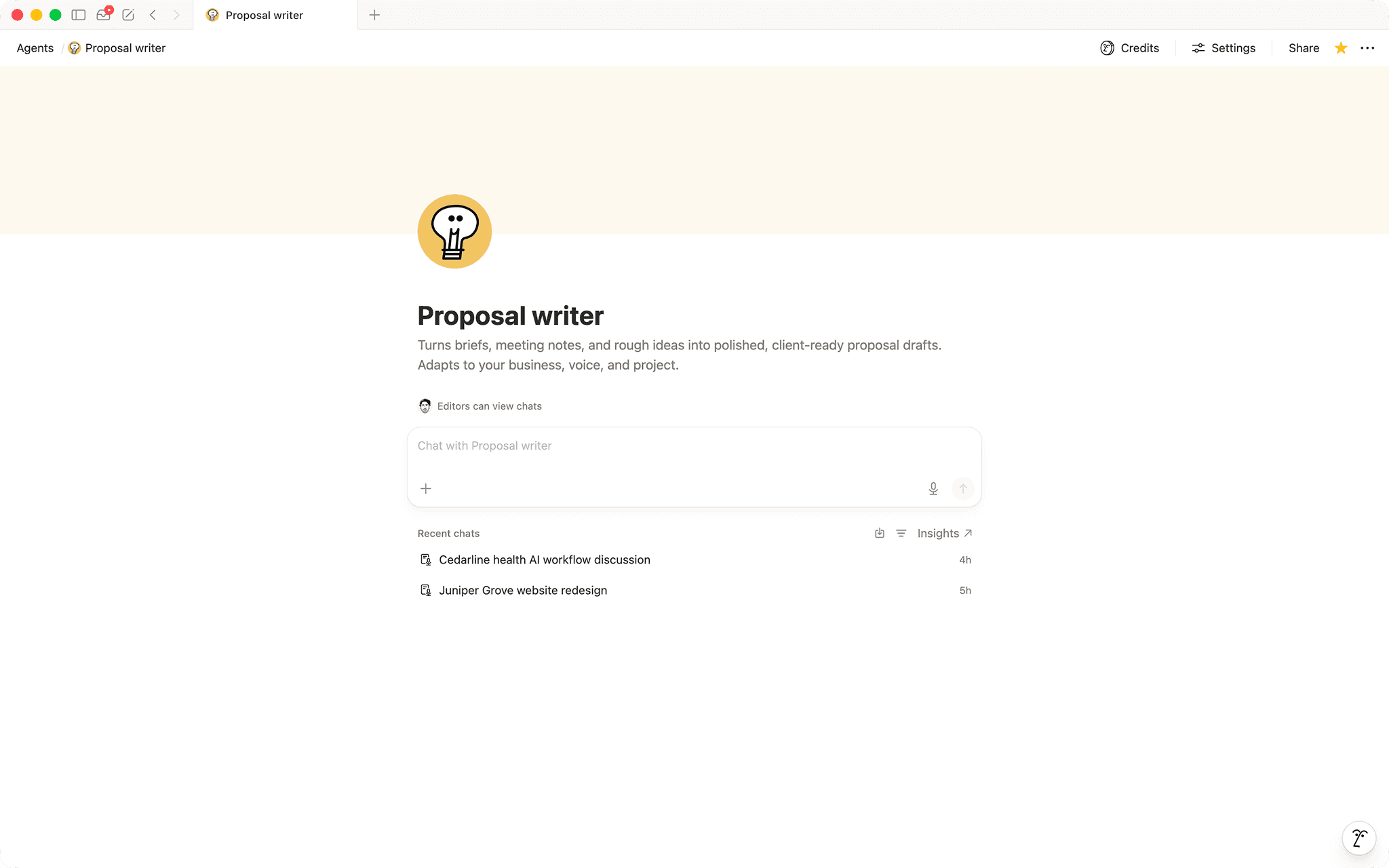 Proposal writer