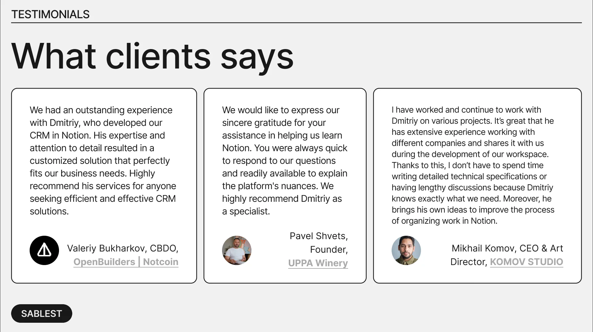 Testimonials