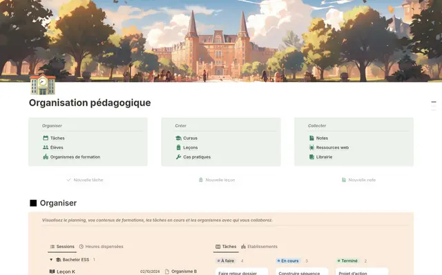 Organisation pédagogique