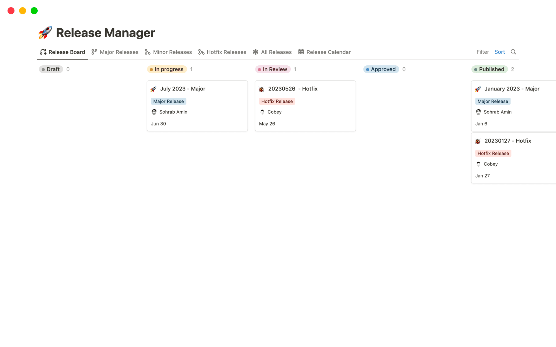 Kokoelman top-8-release-tracking-templates-in-notion kuva
